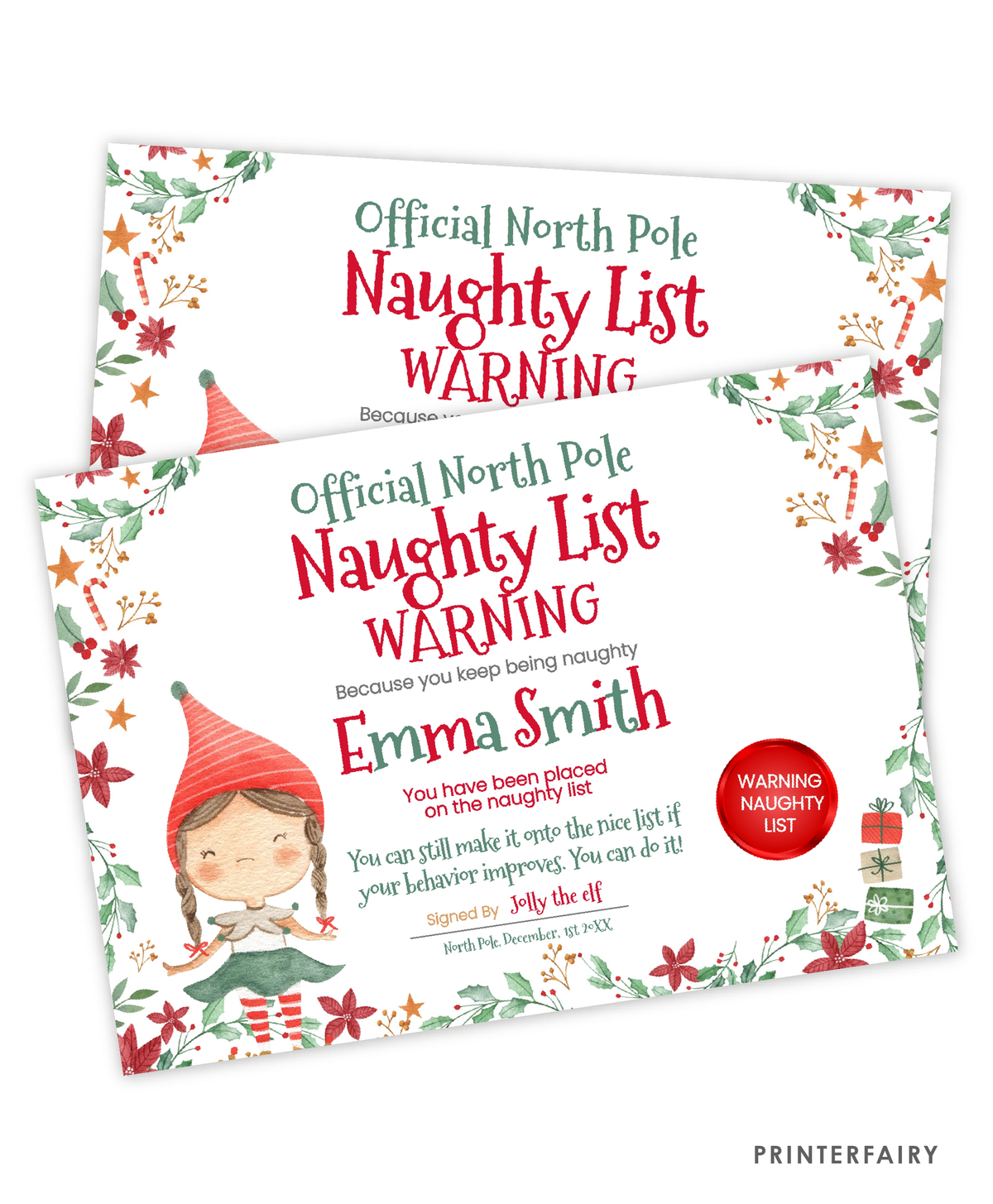 Naughty or Nice List Certificate