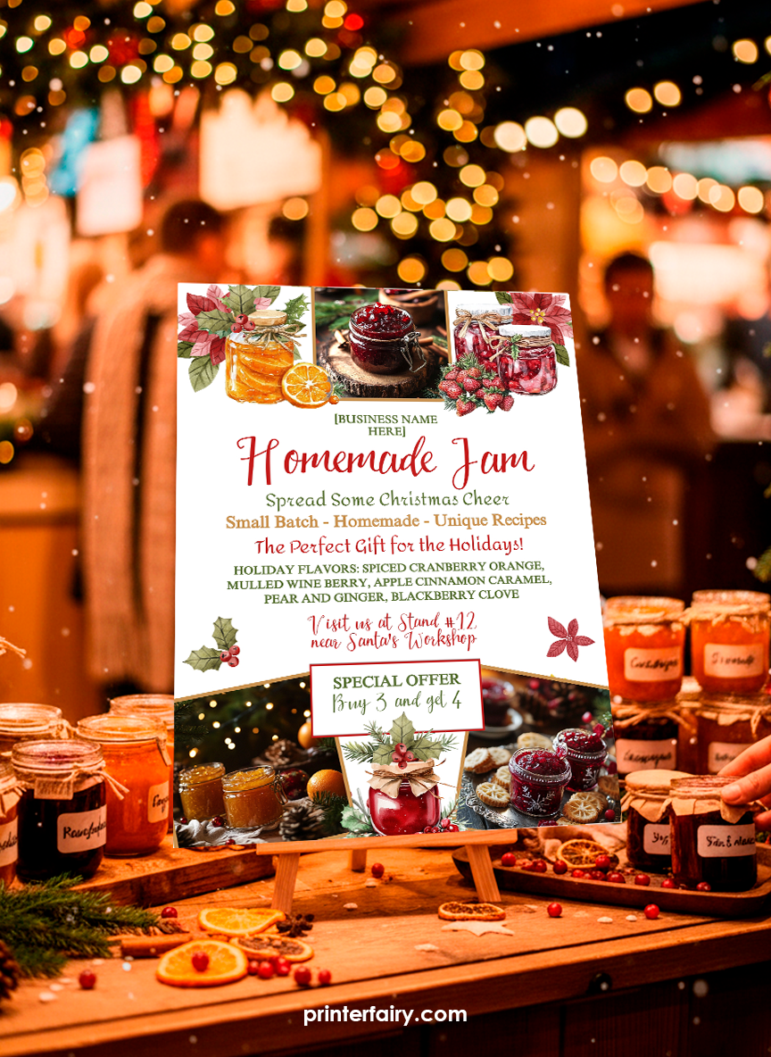 Christmas Market Flyer Template for Jam