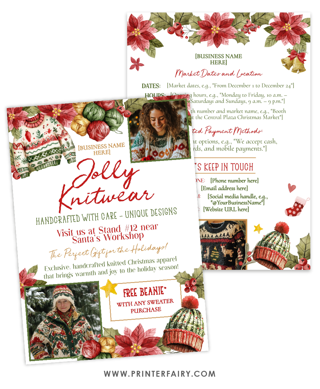 Knitwear & Holiday Clothing - Christmas Market Flyer Template