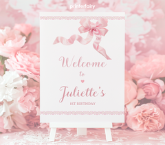 Coquette Party Welcome Sign