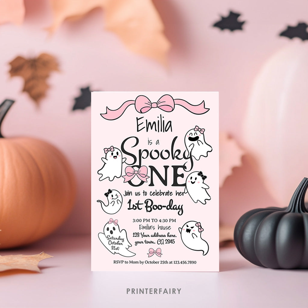 Coquette Ghost Spooky One Invitation