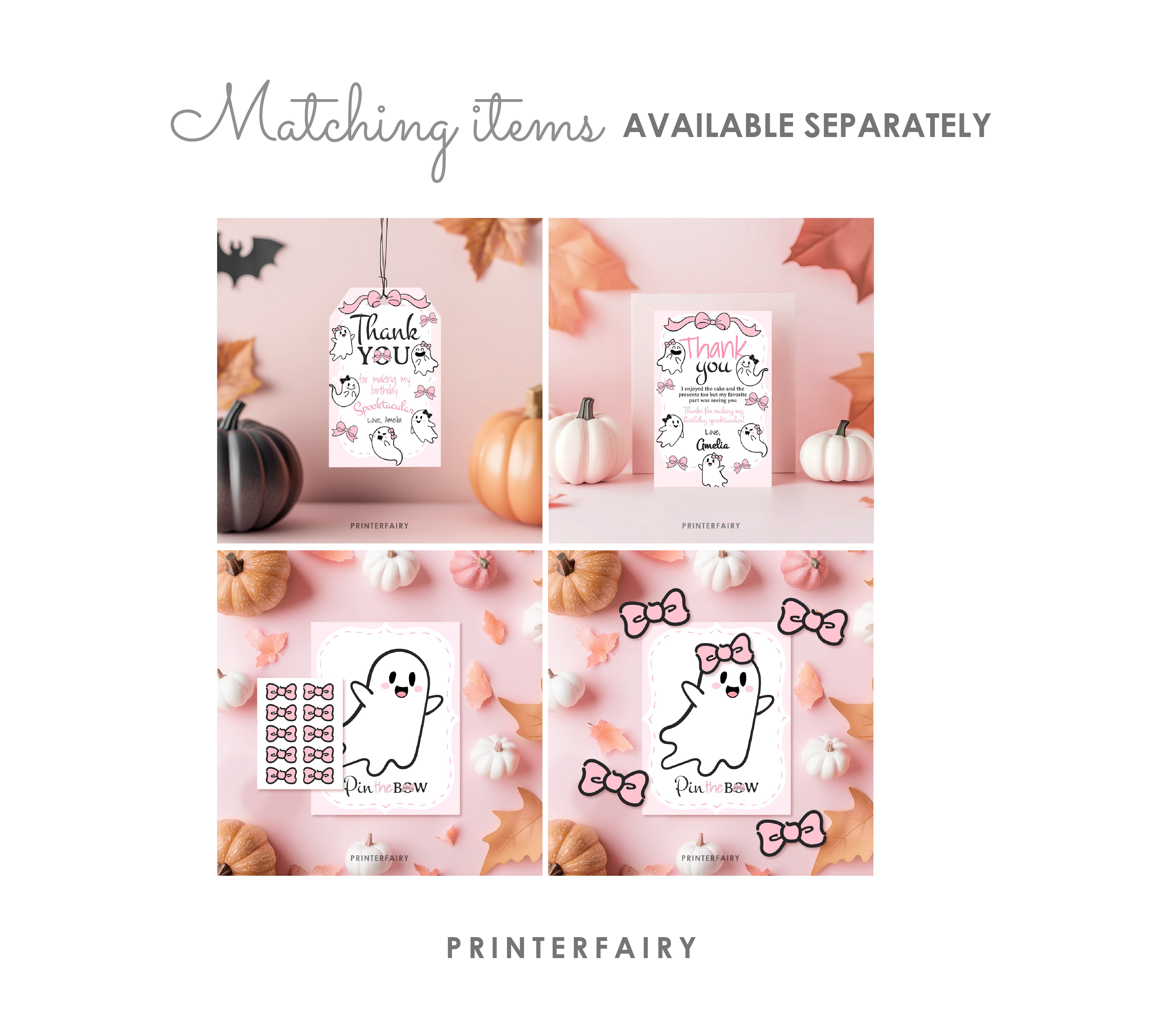 Coquette Ghost Three Spirit Invitation with Photo