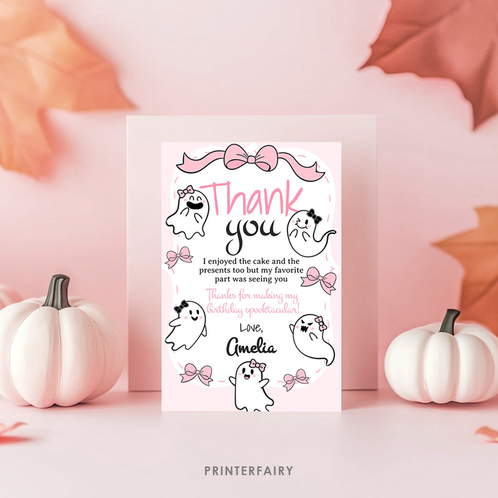 Coquette Ghost Thank You Cards