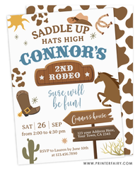 Rodeo Second Birthday Invitation