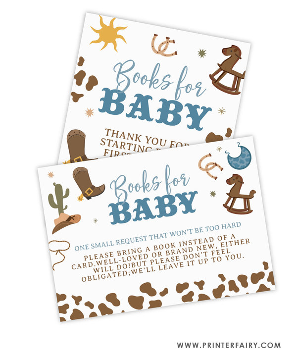 Cowboy Baby Shower Books for Baby