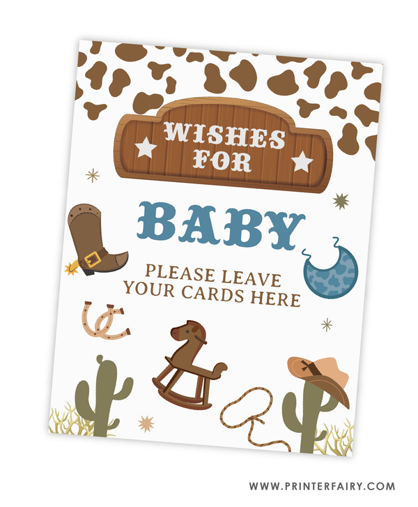 Cowboy Baby Shower Wishes for Baby