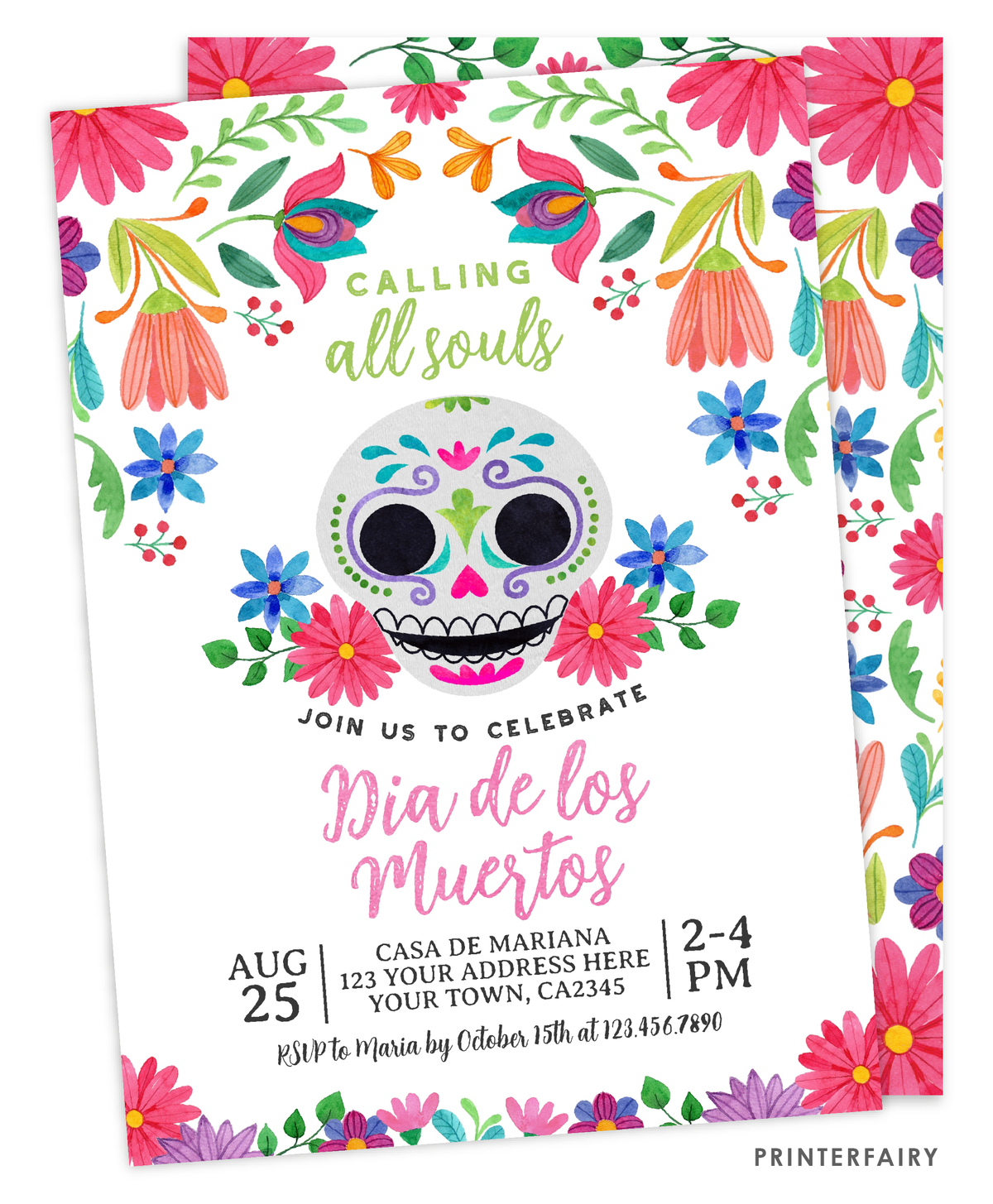 Día de los Muertos Party Invitation