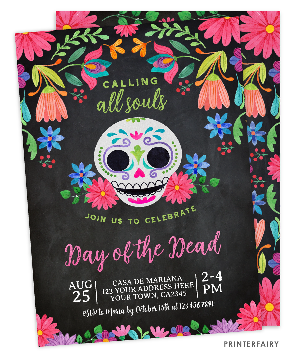 Día de los Muertos Party Invitation