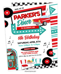 Diner Birthday Party Invitation