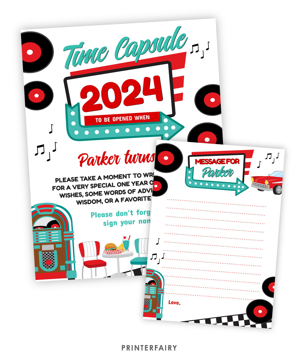 Diner Party Time Capsule