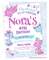 Dragon Birthday Party Invitation