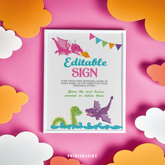 Dragon Editable Sign