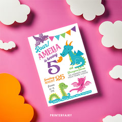 Dragon Birthday Party Invitation