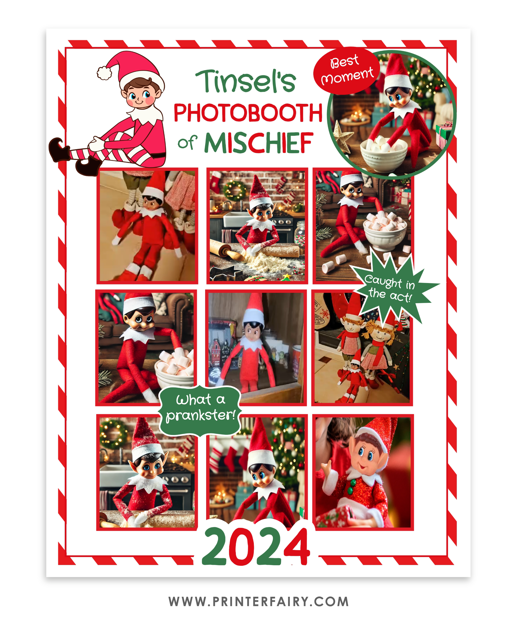 Elf Mischief Photobooth Poster