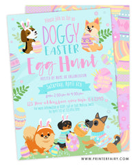 Easter Puppy Egg Hunt Invitation