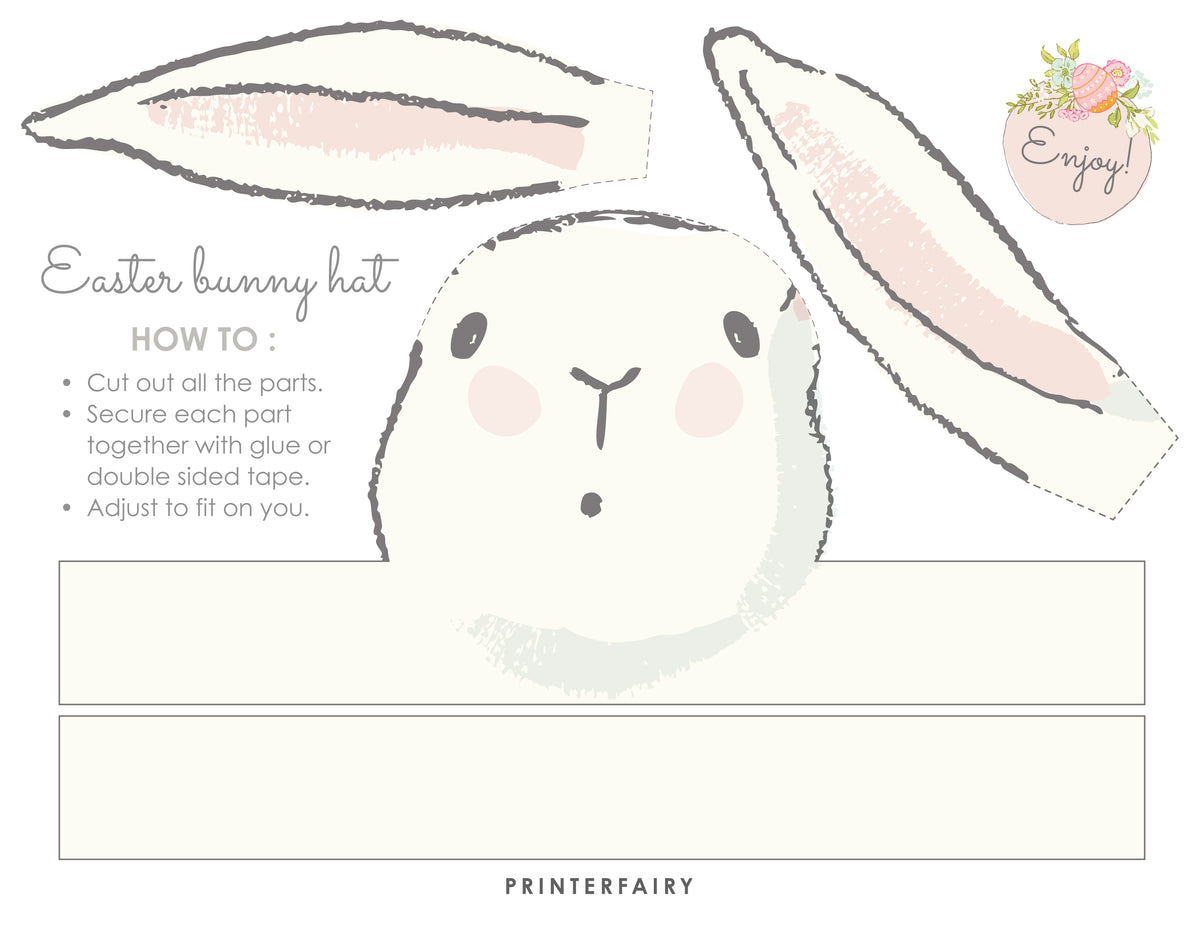 Bunny Printable Party Hat