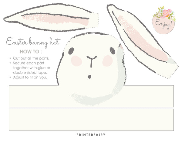 Bunny Printable Party Hat