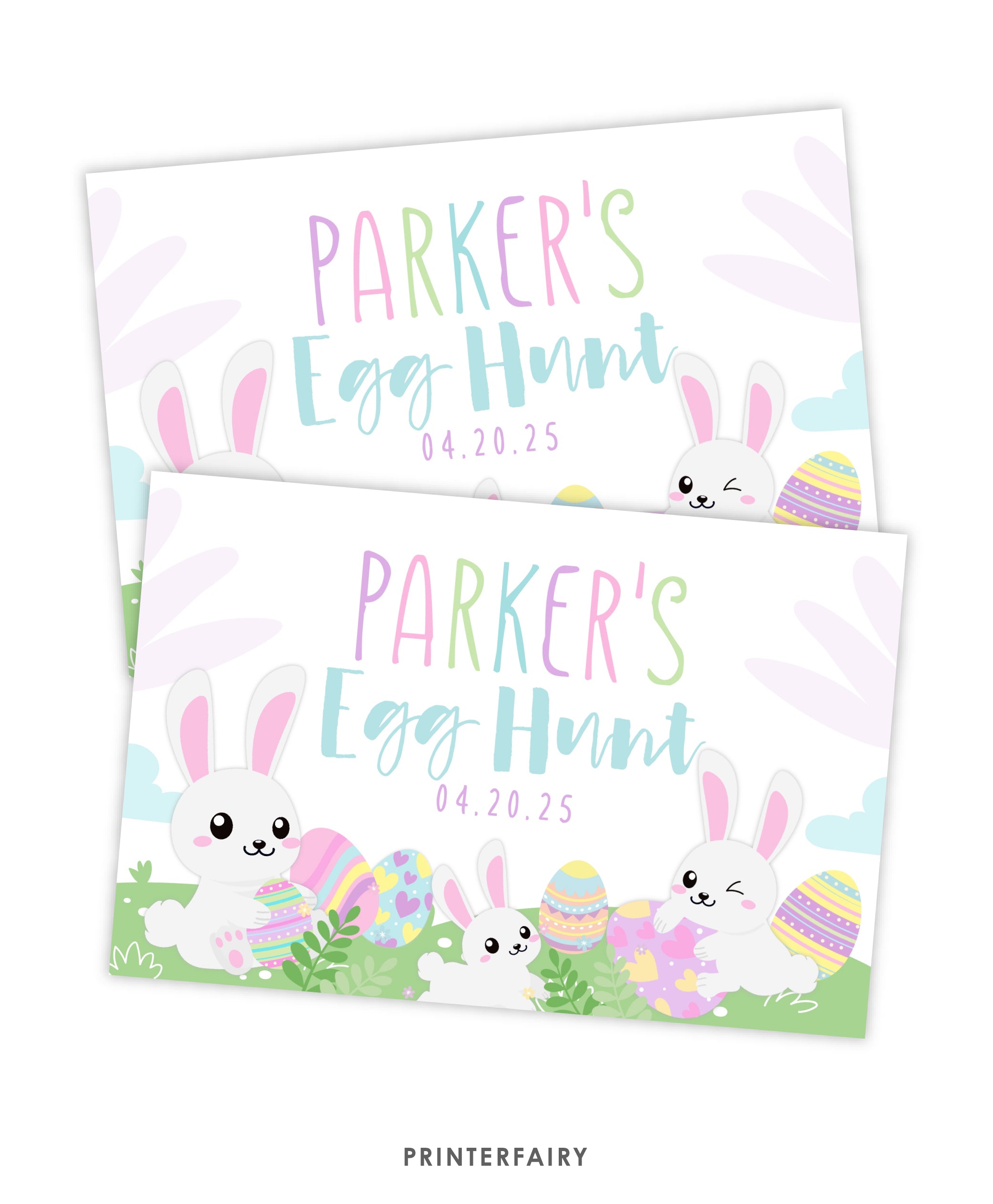 Easter Party Gable Box Label