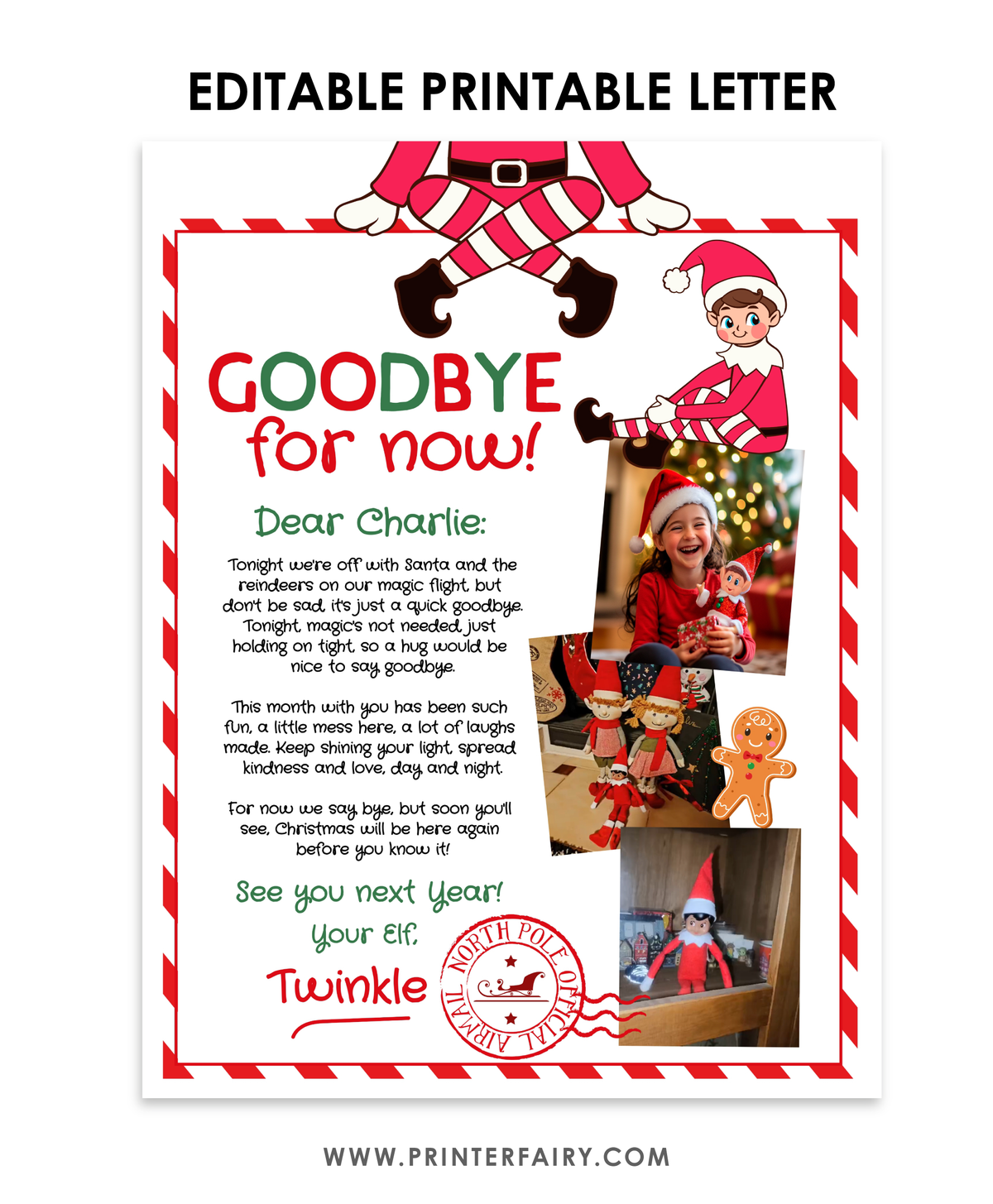 Elf shelf goodbye letter