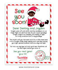 Christmas Elf Goodbye Letter