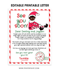 Christmas Elf Goodbye Letter