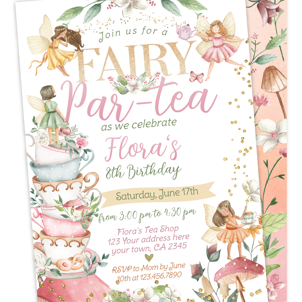 Fairytale Par-tea Birthday Invitation – PrinterFairy