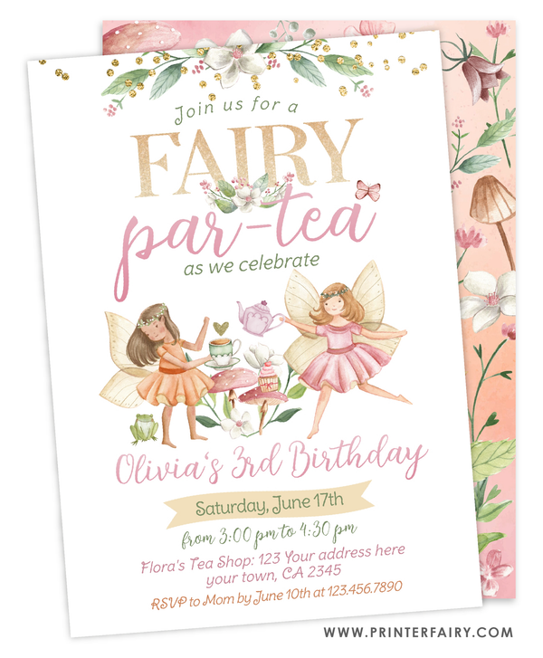 Fairytale Par-tea Birthday Invitation