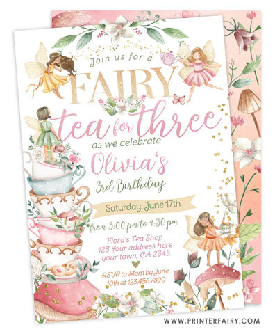 Fairytale Tea For Three Invitation