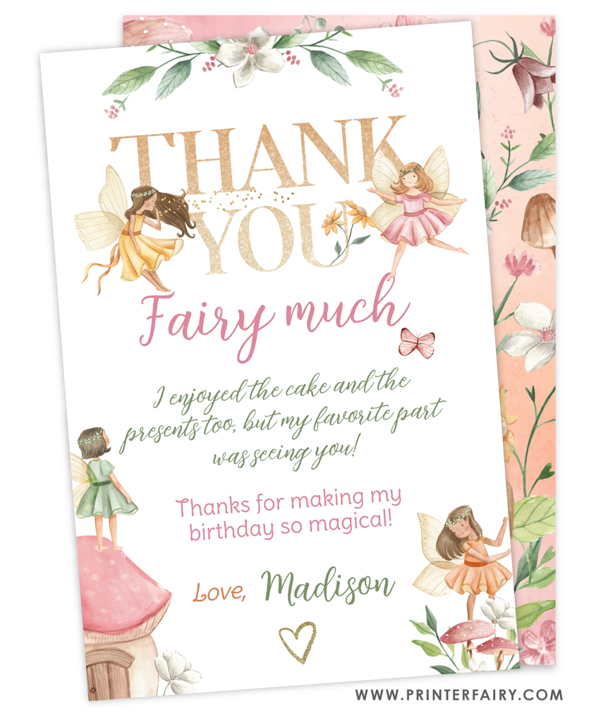 Fairytale Party Thank You Card | PrinterFairy