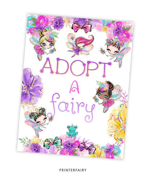 Fairy Adoption Sign and Certificate