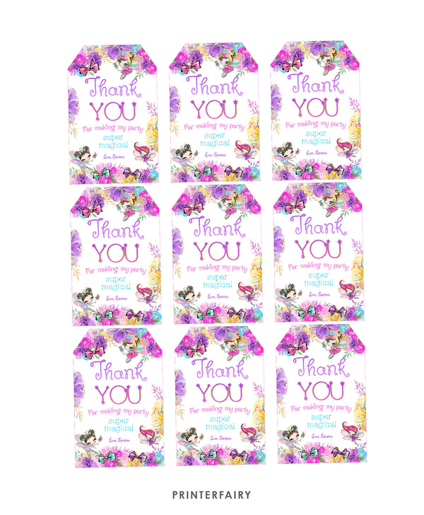 Fairy Party Favor Tags