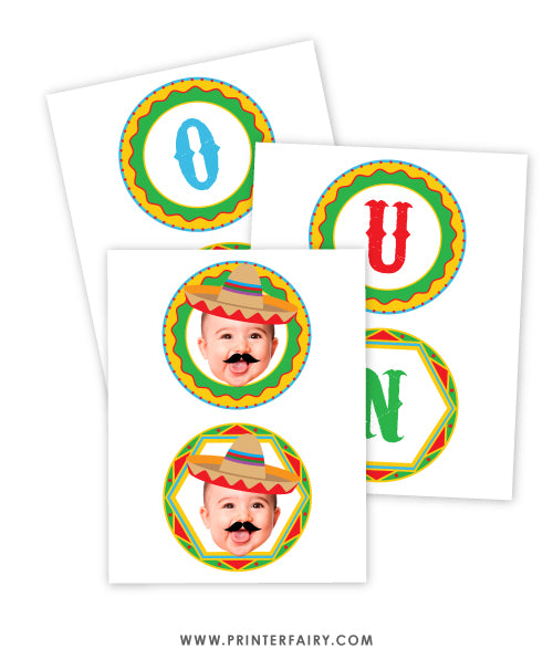 Fiesta First Birthday Garland with Photo