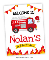 Firefighter Party Welcome Sign