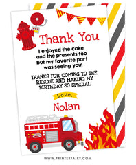 Firefighter Thank You Card