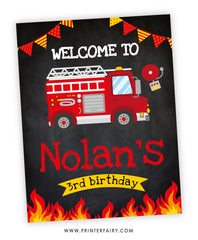 Firefighter Party Welcome Sign