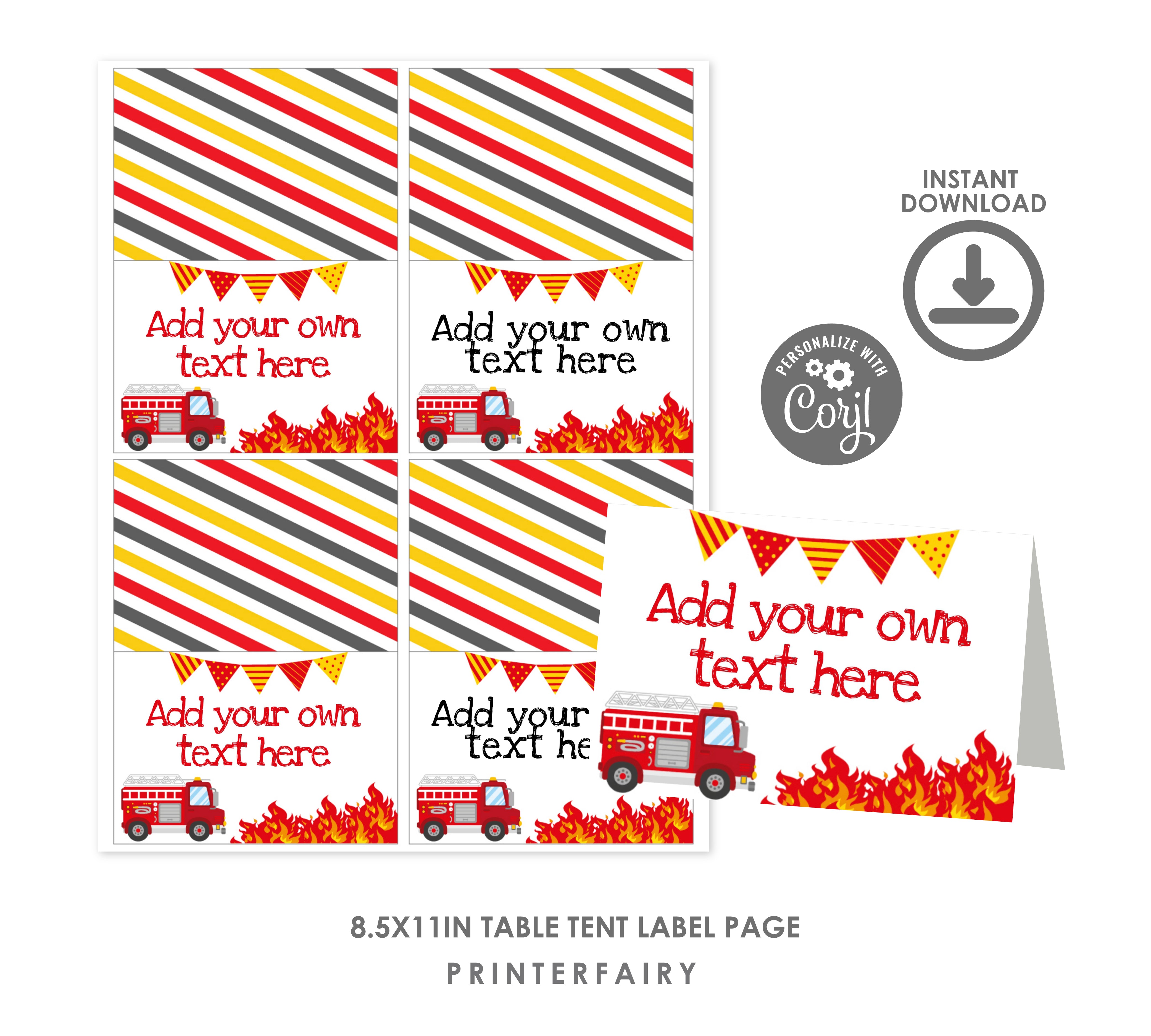 Firefighter Party Food Tents