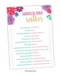 Floral Fiesta Baby Shower Games