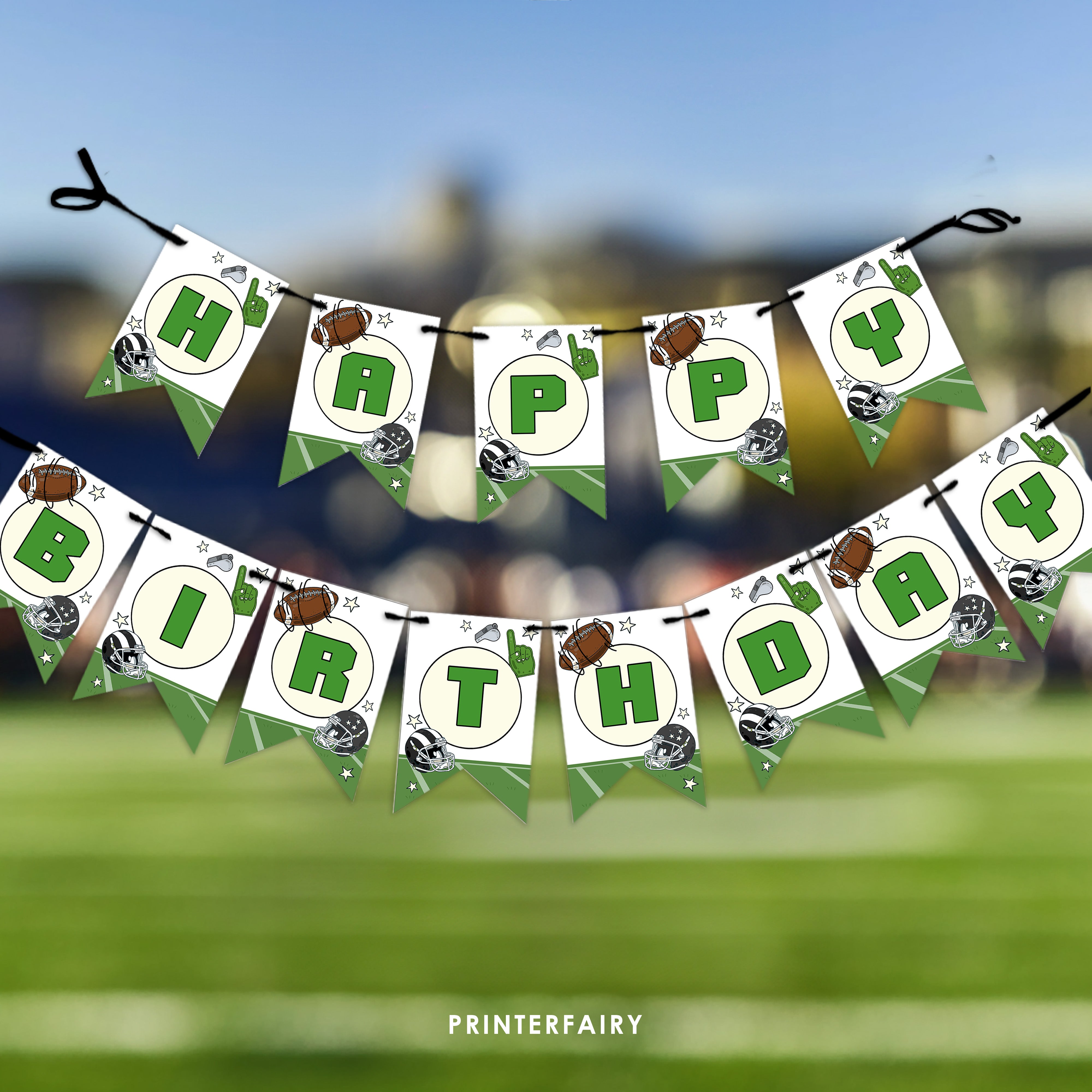 Football Birthday Party Banner