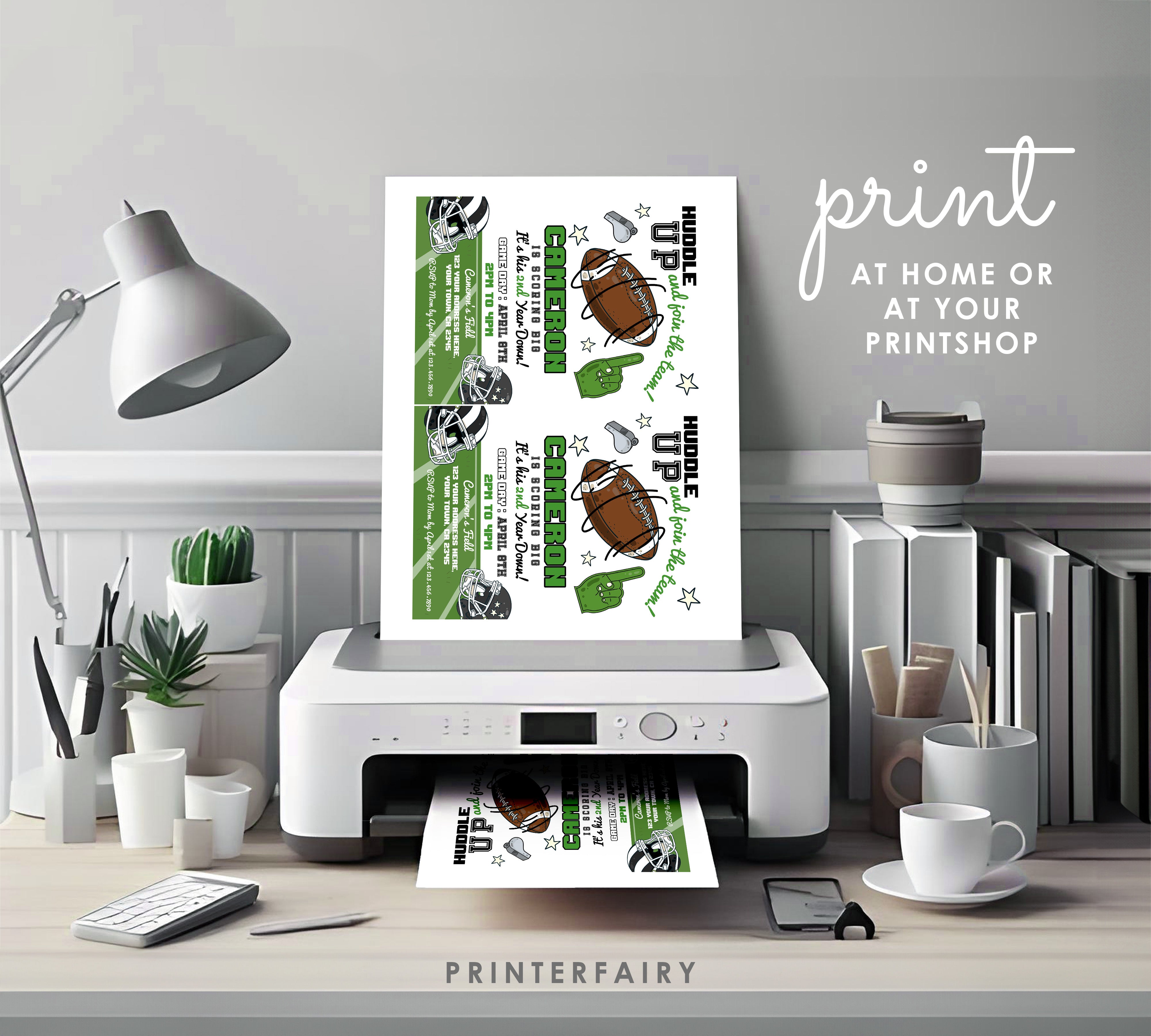 Football Second Birthday Invitation