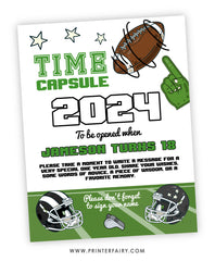 Football First Birthday Time Capsule