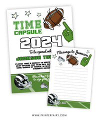 Football First Birthday Time Capsule