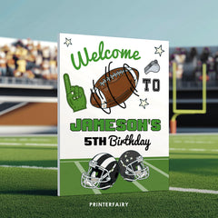 Football Birthday Party Welcome Sign