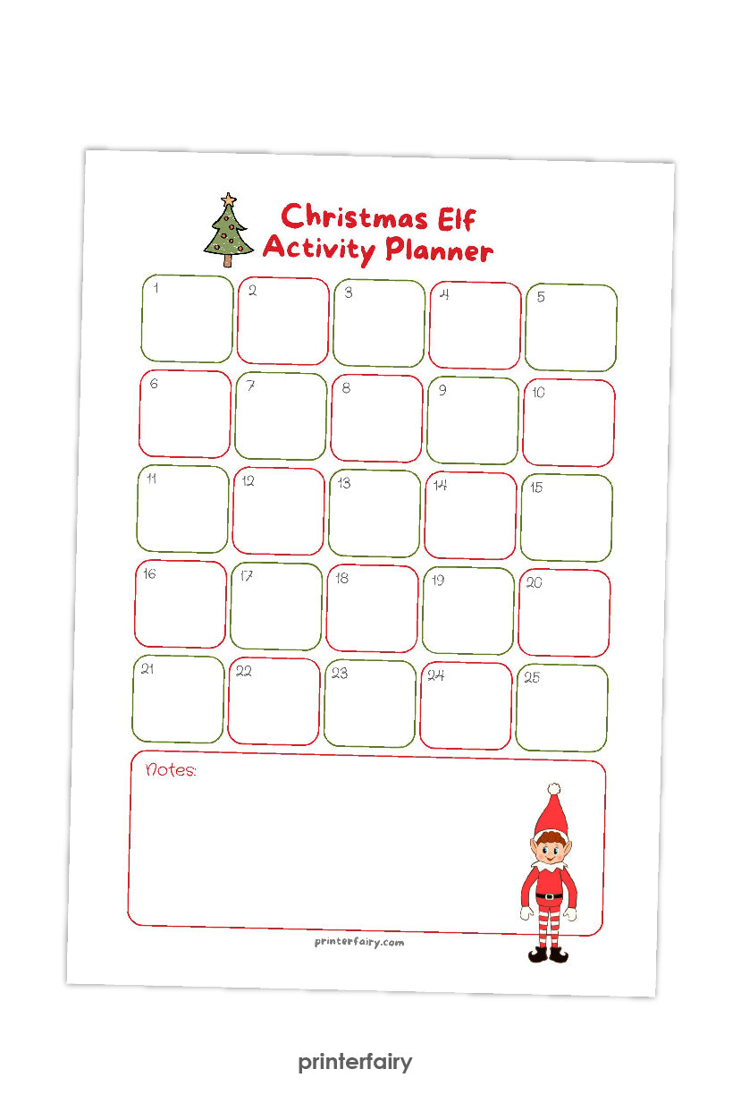 Christmas Elf Activity Planner