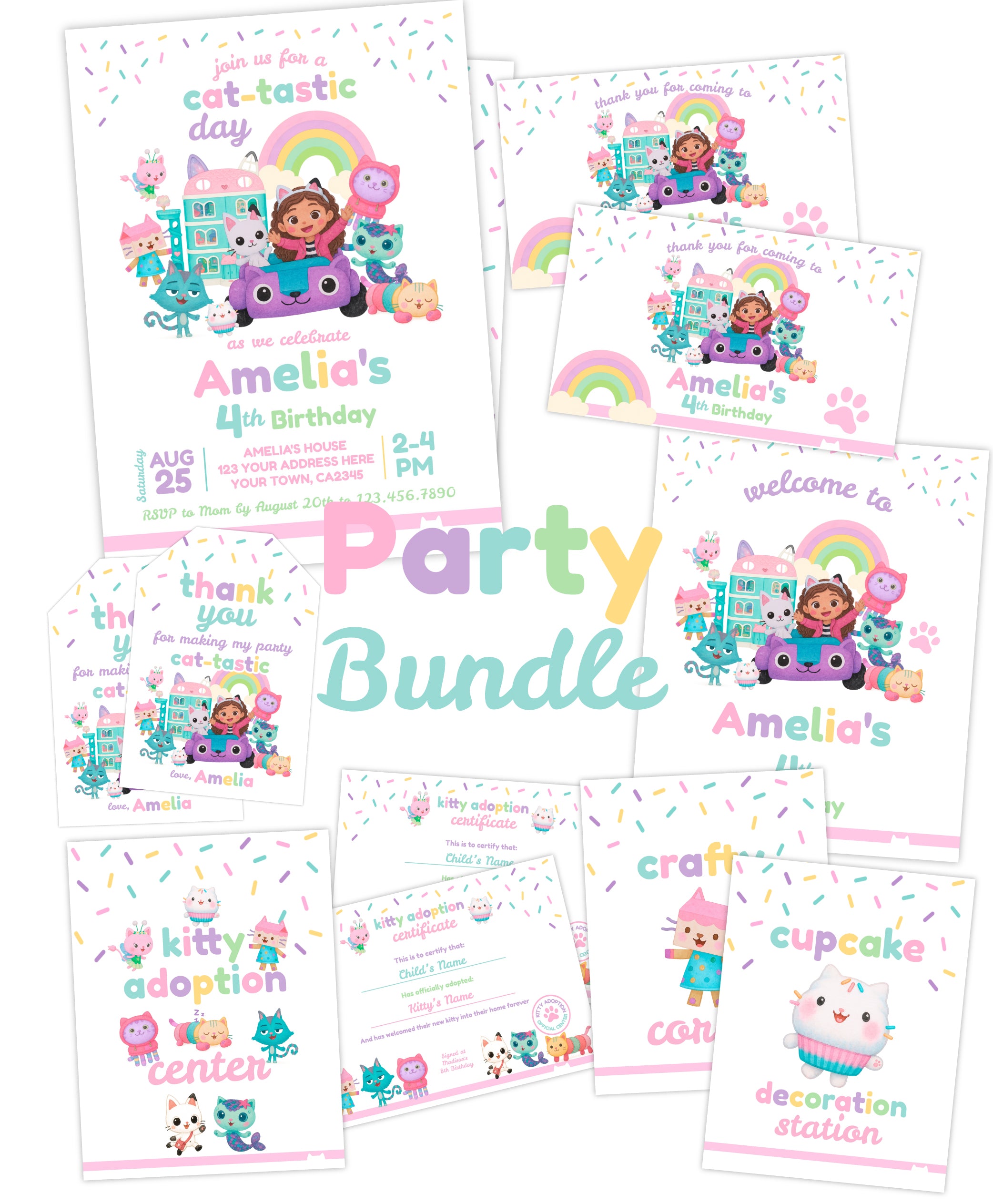 Gabby’s Dollhouse Birthday Party Bundle