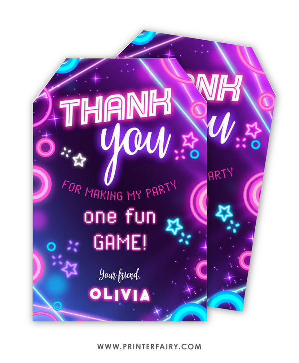 Party Glow Favor Tags