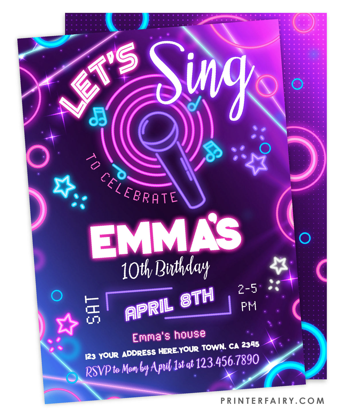 Karaoke Party Invitation