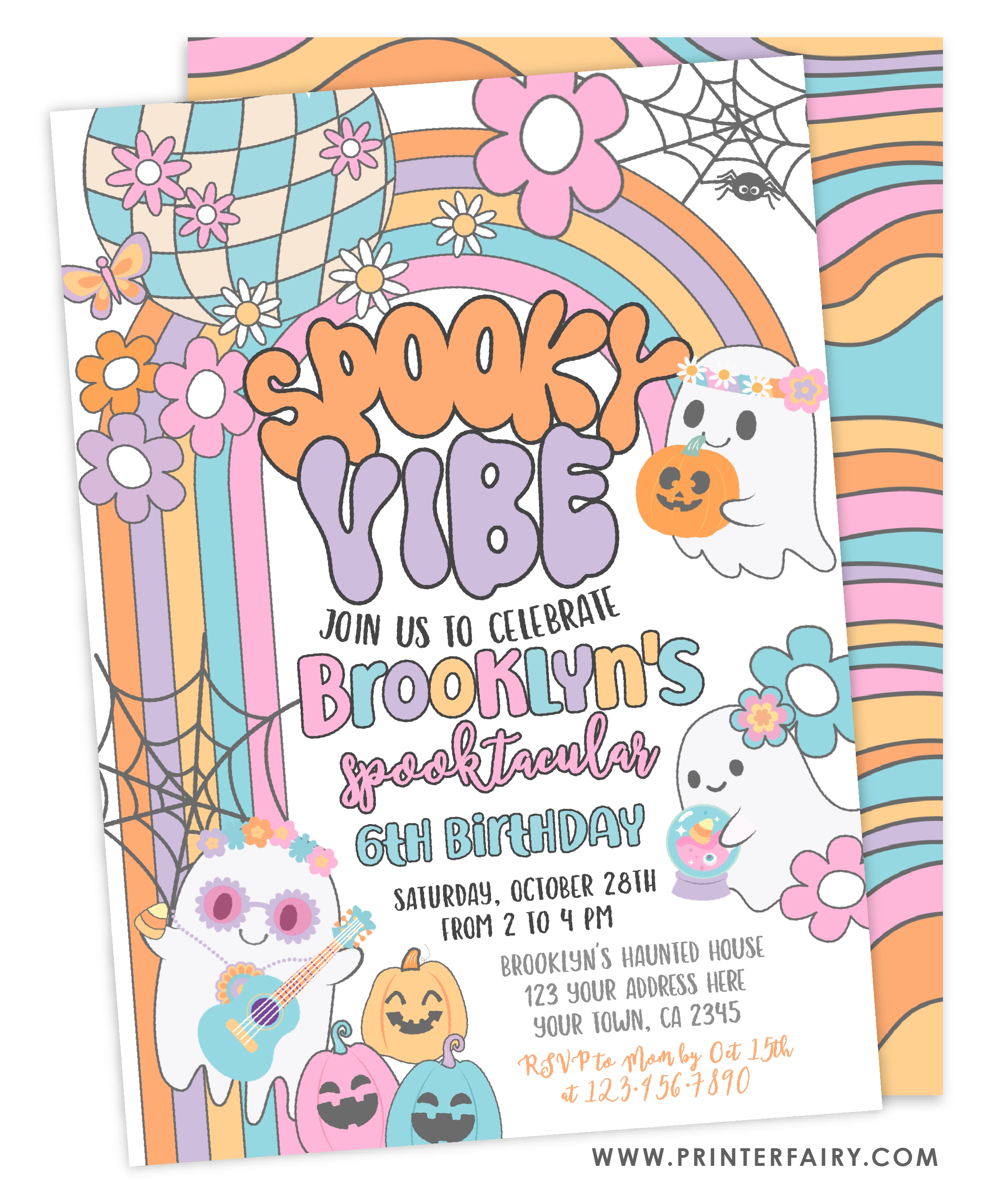 Spooky Vibes Birthday Invitation