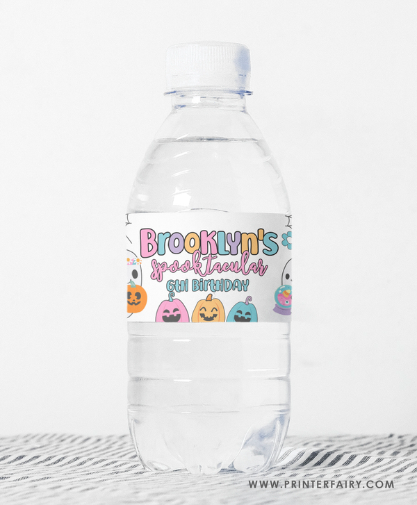 Spooky Vibes Water Bottle Labels