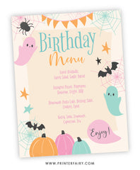 Halloween Party Menu