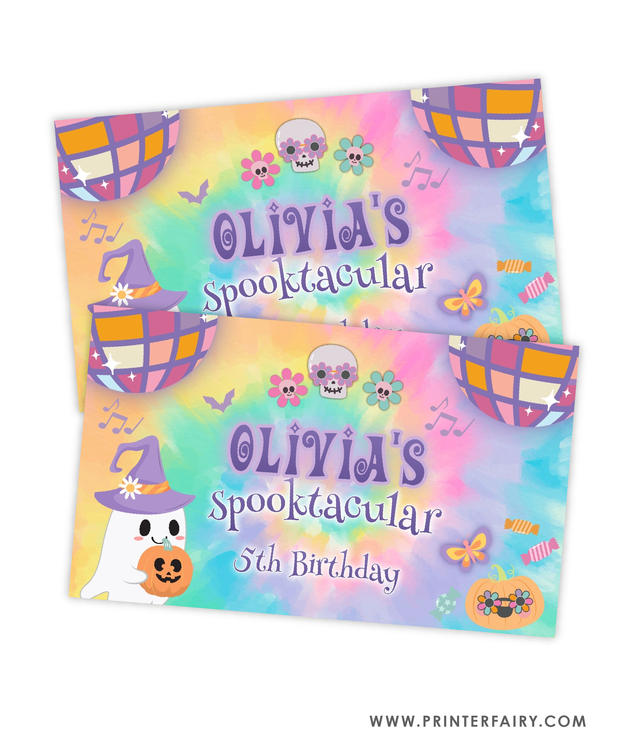 Groovy Halloween Gable Box Label